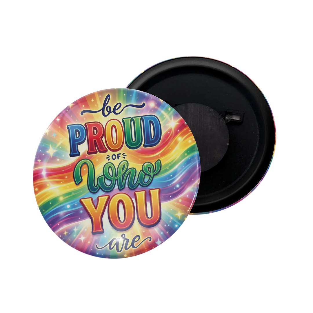 dhcrafts Fridge Magnet Purple Color LGBTQ Be Proud of Who You are D12 Glossy Finish Design Pack of 1